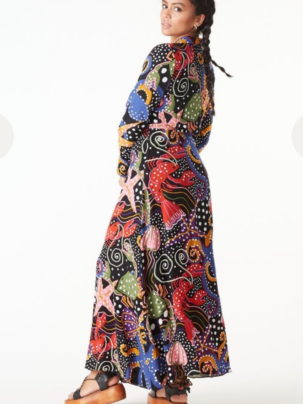 Farm Rio Under The Sea Maxi Dress S - Picture 2 of 8